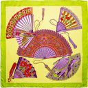 Silk Scarf 90, Fan – Green