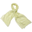 Echarpe en soie 43x140, mousseline de soie Pois – Vert clair