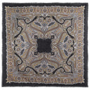 Carré en laine et soie 120 Cachemire Paisley – Noir