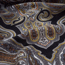 Carré en laine et soie 120 Cachemire Paisley – Noir