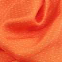 Echarpe en soie 33x140, mini Pois – Orange Turquoise