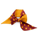 Bandeau de soie 6x86, Gros Pois et mini Pois – Bordeaux