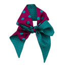 Bandeau de soie 6x86, Gros Pois et mini Pois – Prune