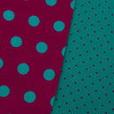 Bandeau de soie 6x86, Gros Pois et mini Pois – Prune
