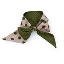 Bandeau de soie 6x86, Gros Pois et mini Pois – Kaki