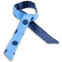 Lien en soie Gros Pois et mini Pois – Bleu