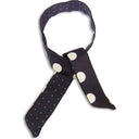 Lien en soie Gros Pois et mini Pois – Bleu Marine