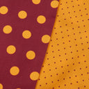 Bandeau de soie 13x140, Gros et mini Pois – Bordeaux