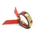 Bracelet Cuir et Lien en Pois – Jaune