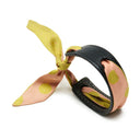 Bracelet Cuir et Lien en Pois – Noir Pêche