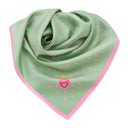 Carré de soie 49, Pois – Vert Rose