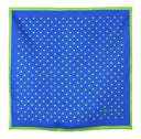 Carré de soie 49, Pois – Bleu Vert