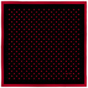 Carré de soie 49, Pois – Noir Rouge