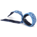 Bracelet Cuir et Lien en Nano Fauve et Pois – Bleu
