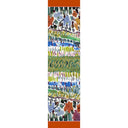 Echarpe en laine et soie 46x180 Jardin de l’artiste Thuy – Orange