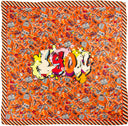 Wool and Silk Square 120, Graph and Maps Lyon – Orange 