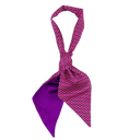 Bandeau de soie 13x140, Ovales doublé Mini Pois – Fuchsia