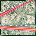 Carré de soie 67, Jungle Urbaine – Vert