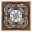 Carré en laine et soie 120 Un Dimanche au Parc – Marron