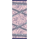 Echarpe en laine et soie 67x180 Toile de Jouy – Bleu