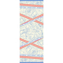 Echarpe en laine et soie 67x180 Toile de Jouy – Bleu Ciel