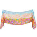 Echarpe en soie 33x140, pongé de soie La Baie des Surfeurs – Rose