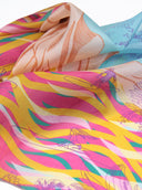 Echarpe en soie 33x140, pongé de soie La Baie des Surfeurs – Rose