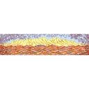Echarpe en soie 33x140, pongé de soie La Baie des Surfeurs – Jaune
