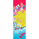 Echarpe en soie 43x140, mousseline de soie Guirlande Florale – Bleu