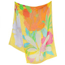 Echarpe en soie 43x140, mousseline de soie Floralia – Jaune