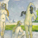 Carré de soie 67, Cézanne Baigneuse – Orange