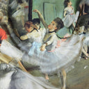 Carré de soie 90, Dégas le cours de danse – Roulotté Orange