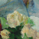 Carré en laine et soie 120 Mary Cassatt La loge – Bleu