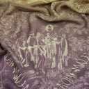 Carré en laine et soie 120 Modern Jouy – Jaune Prune