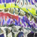 Wool and Silk Scarf 67x180, Grand Jardin by the Artist Thuy – Blue