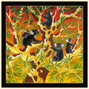 Carré de soie 90, Les Koalas de l’artiste Alain Thomas – Noir