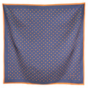 Carré de soie 67, Pois – Bleu Marine