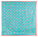 Carré de soie 67, Pois – Turquoise Rose