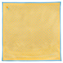 Carré de soie 67, Pois – Jaune Bleu