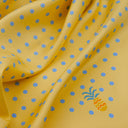Carré de soie 67, Pois – Jaune Bleu