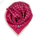 Silk Square 67, Polka Dots – Fuchsia