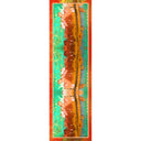 Echarpe en Lin et Coton 51x180 Ecume de l’artiste Thuy – Orange