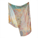 Echarpe en soie 43x140, mousseline de soie Redon, Pandora – Bleu
