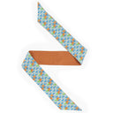 Bandeau de soie 6x86, Hexa/Mini Pois – Bleu Ciel