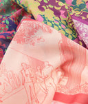 Echarpe en coton et soie 67x180 Bulle et Jouy – Rouge
