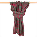 Echarpe en laine et soie 46x180 Imprimée Impact– Bordeaux