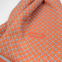 Echarpe en laine et soie 46x180 Imprimée Impact – Orange