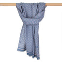 Echarpe en laine et soie 46x180 Impact – Bleu Ciel