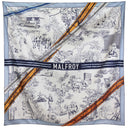 Carré de soie 120, Toile de Jouy Sport – Bleu