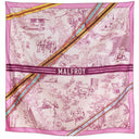 Carré de soie 120, Toile de Jouy Sport – Rose